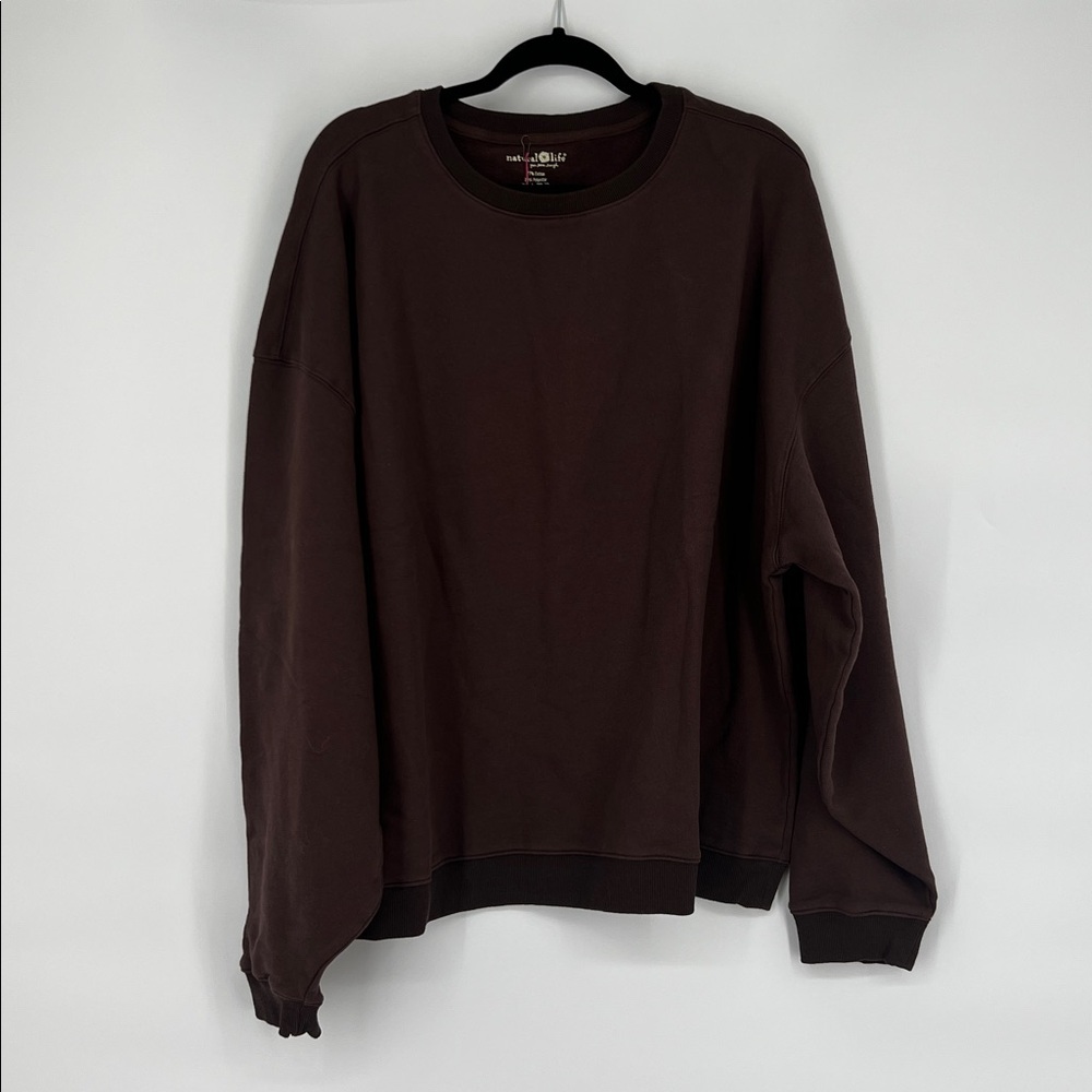 Natual Life Brown Crewneck Sweater NWT